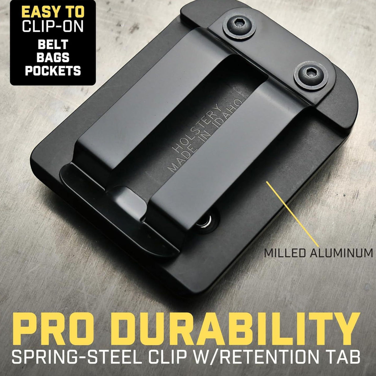 Suport Magnetic pentru Scule, Flippy, Clips Metalic pentru Curea, Fixare Puternica pentru Cuie, Suruburi, Ciocan, Cleste, Chei Si Alte Scule, 7.7 x 6.1 x 2cm, Negru - vivimall.ro
