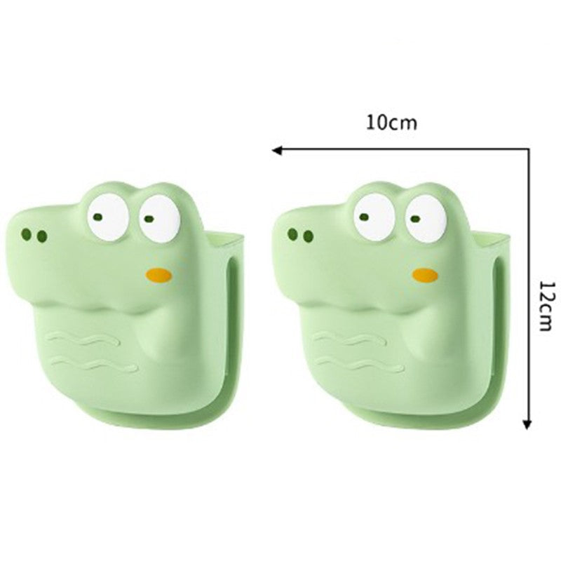 Manusa din Silicon pentru Cuptor, Vivimall, Anti-Alunecare, pentru Capace, Oale, Tigai, de Uz Casnic, Rezistent la Temperaturi Inalte, Model Animat, 10x12 cm, Verde - vivimall.ro