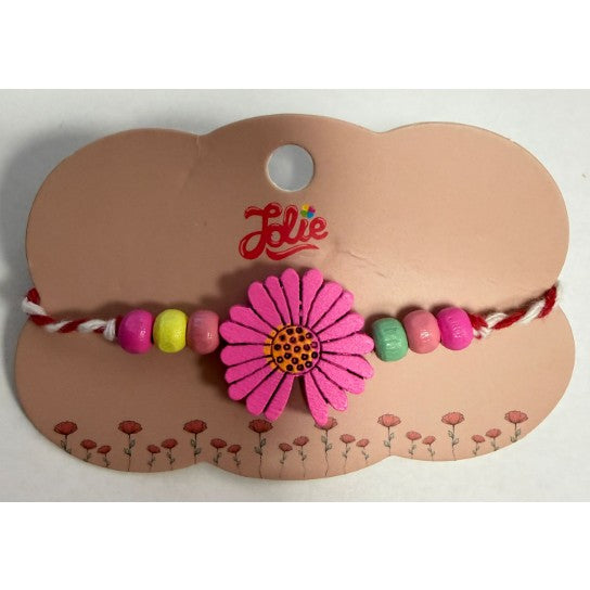 Martisor Bratara Multicolora pentru Copii, din Lemn si Textil, Model 19