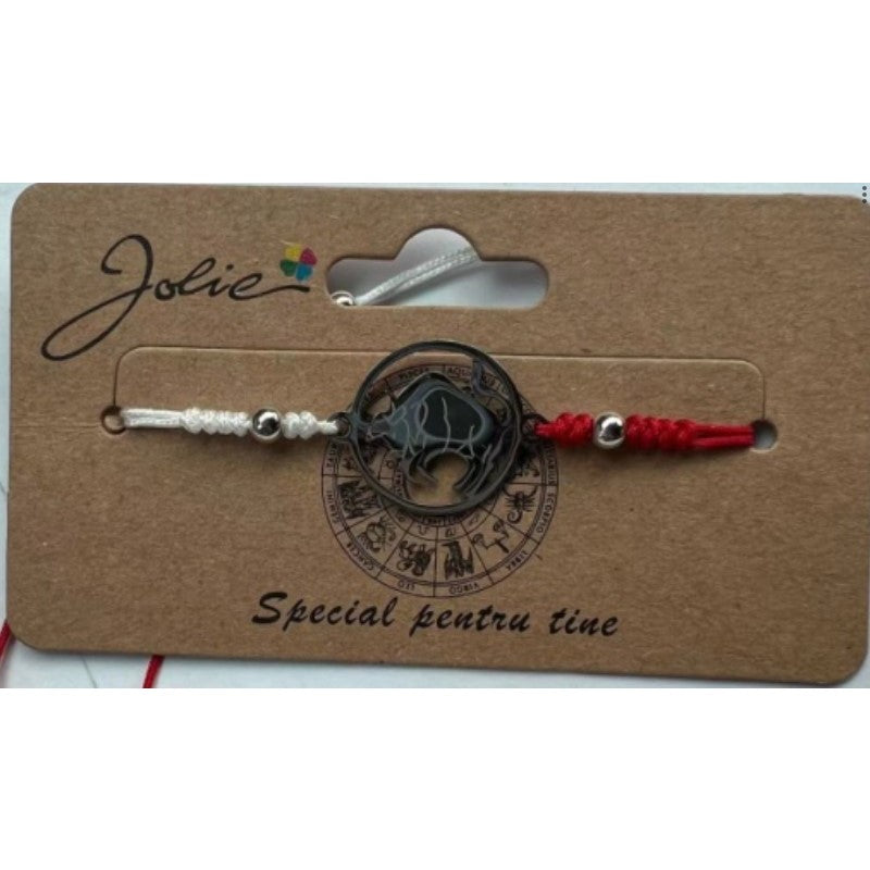 Martisor bratara zodiac, Jolie, 5x9 cm, Taur - vivimall.ro