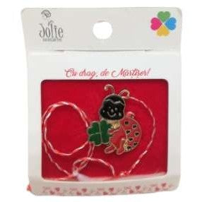 Martisor Brosa Buburuza cu Trifoi Model B-32 5.5cm x 7cm - vivimall.ro