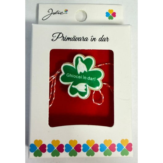 Martisor Brosa Mica in Cutie, Dimensiune Brosa 2.5-3 cm, Material Metal, Model 15