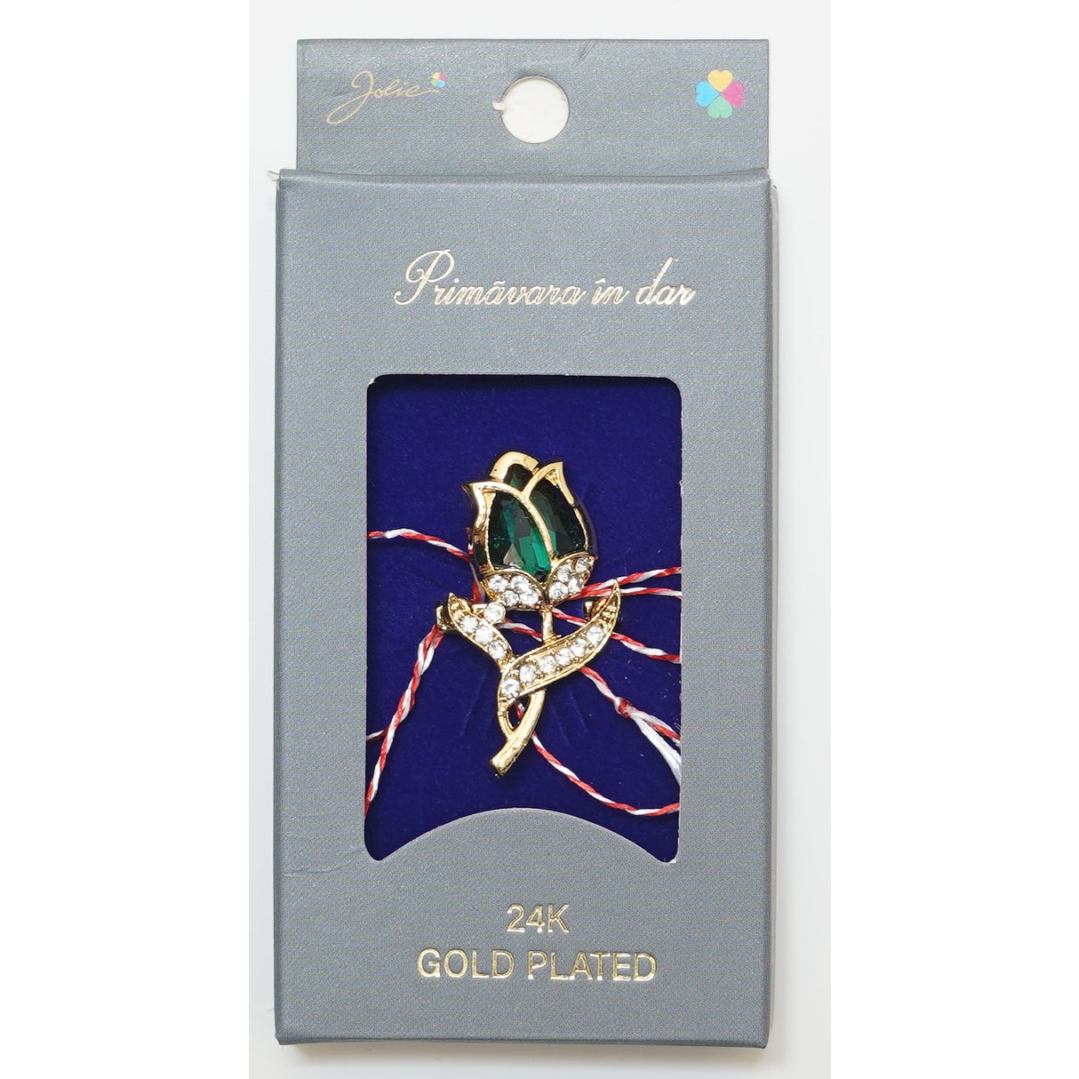 Martisor Brosa Placata cu Aur 24K, Dimensiune Brosa Aprox 2- 3 cm, Model 13 - vivimall.ro