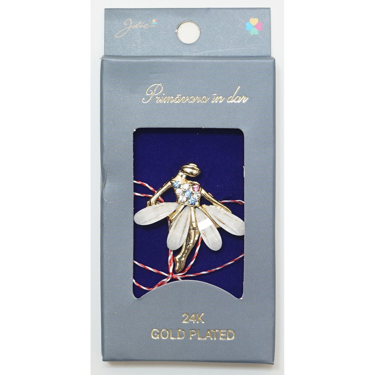 Martisor Brosa Placata cu Aur 24K, Dimensiune Brosa Aprox 2- 3 cm, Model 4 - vivimall.ro