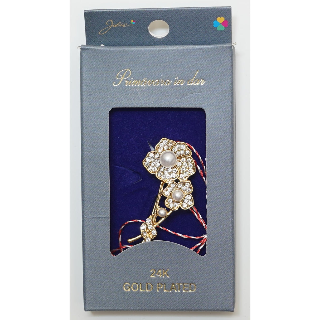 Martisor Brosa Placata cu Aur 24K, Dimensiune Brosa Aprox 2- 3 cm, Model 6 - vivimall.ro