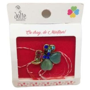 Martisor Brosa Trifoi Verde Model B-31 5.5cm x 7cm - vivimall.ro