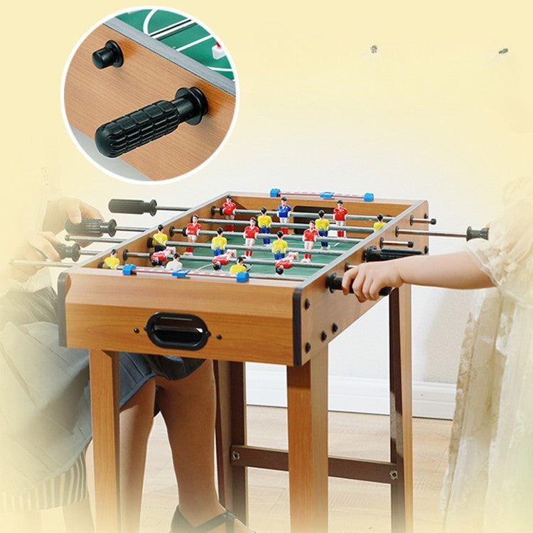 Masa de fotbal cu teren si 18 jucatori Vivimall, cu tablou pentru scor, din metal, lemn si ABS, cu Picioare, 69 x 34 x 65 cm, pentru copii si adulti - vivimall.ro