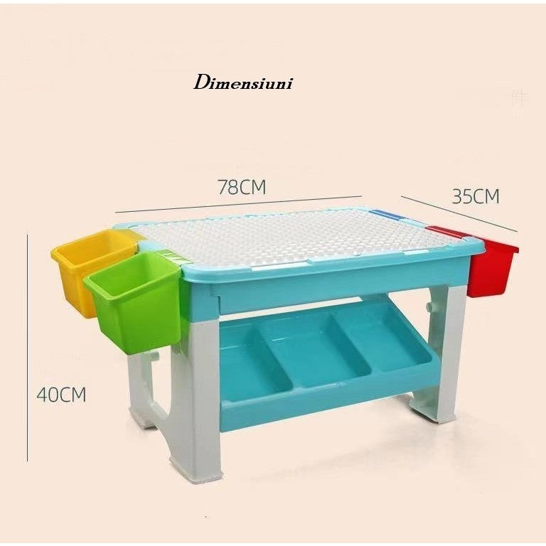 Masa de joaca pentru construit, 69 piese incluse - vivimall.ro