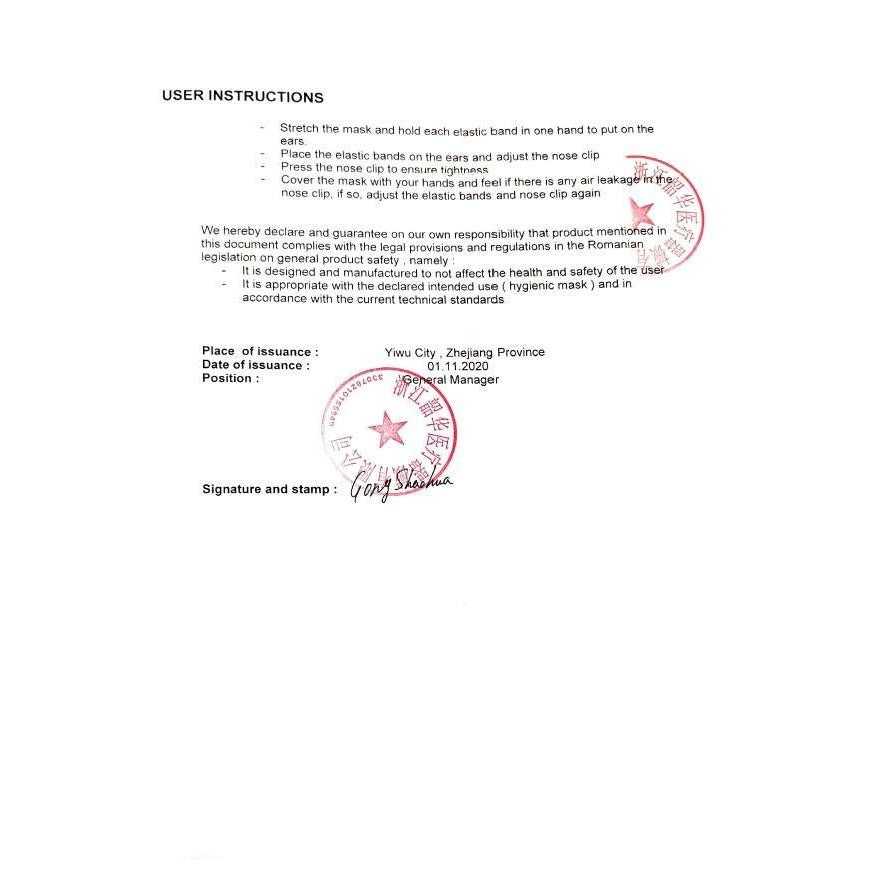 Masca faciala Flippy, 3 straturi si 3 pliuri - 50 bucati - vivimall.ro