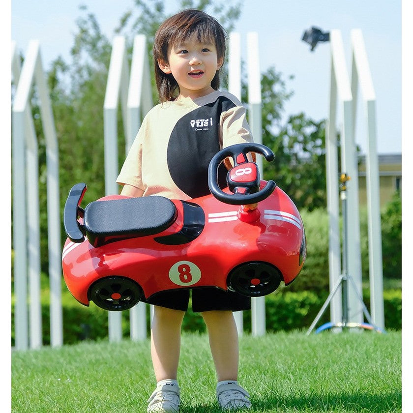 Masina pentru Copii, Vivimall, 1-3 ani, Impingere, Bluetooth, Muzica, din ABS, 4 Roti, Inaltime Sezut 22 cm, Rosu - vivimall.ro