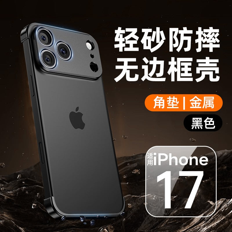 Carcasa de Metal pentru iPhone 17 Pro Max, Vivimall, Fara margini, Negru - vivimall.ro