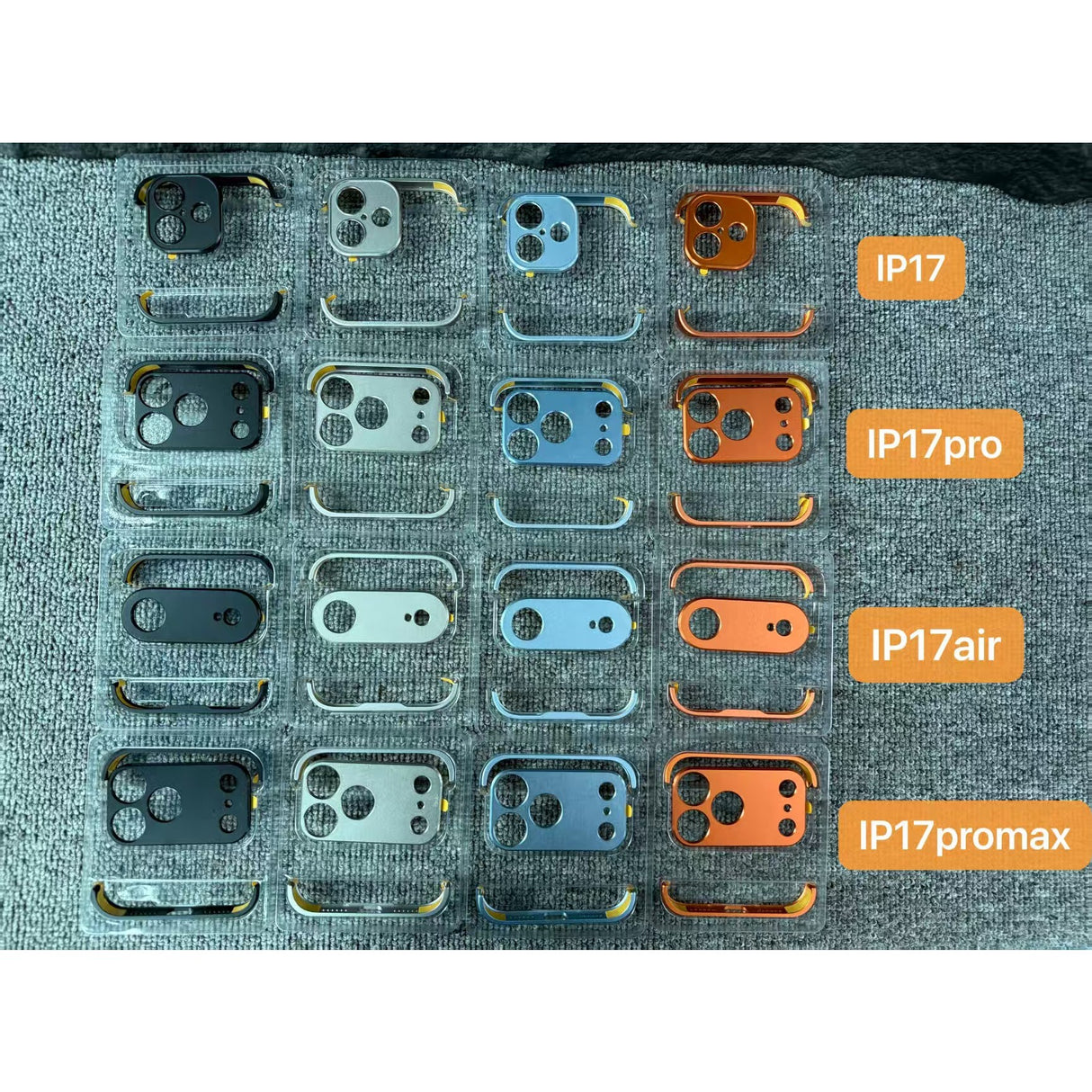 Carcasa de Metal pentru iPhone 17, Vivimall, Fara margini, Albastru - vivimall.ro