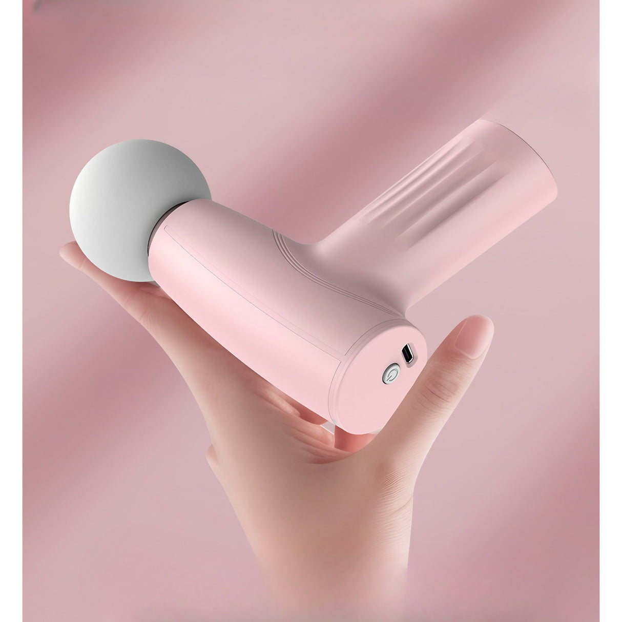 Mini Aparat de Masaj, Vivimall, Tip Pistol, Incarcare USB Tip C, Portabil, Pentru Relaxare Musculara, Autonomie 120 Min, 3 Trepte de Viteza, Roz - vivimall.ro