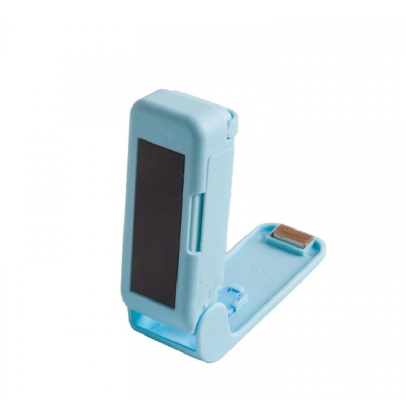 Mini Aparat de Sigilat Pungi cu Baterii, Vivimall, Etansare prin Caldura, Spate Magnetic, Portabil, 9.7x3 cm, Albastru - vivimall.ro