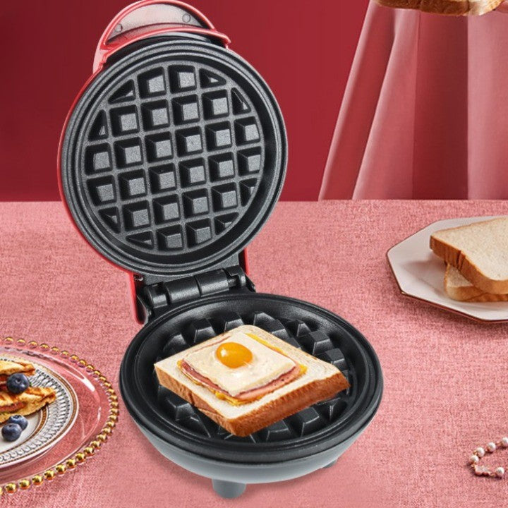 Mini Aparat de Vafe, Vivimall, Multifunctional, Pentru Casa si Calatorii, Compact, Usor de Transportat si Depozitat, 18x14.5x9.3 cm, Rosu - vivimall.ro