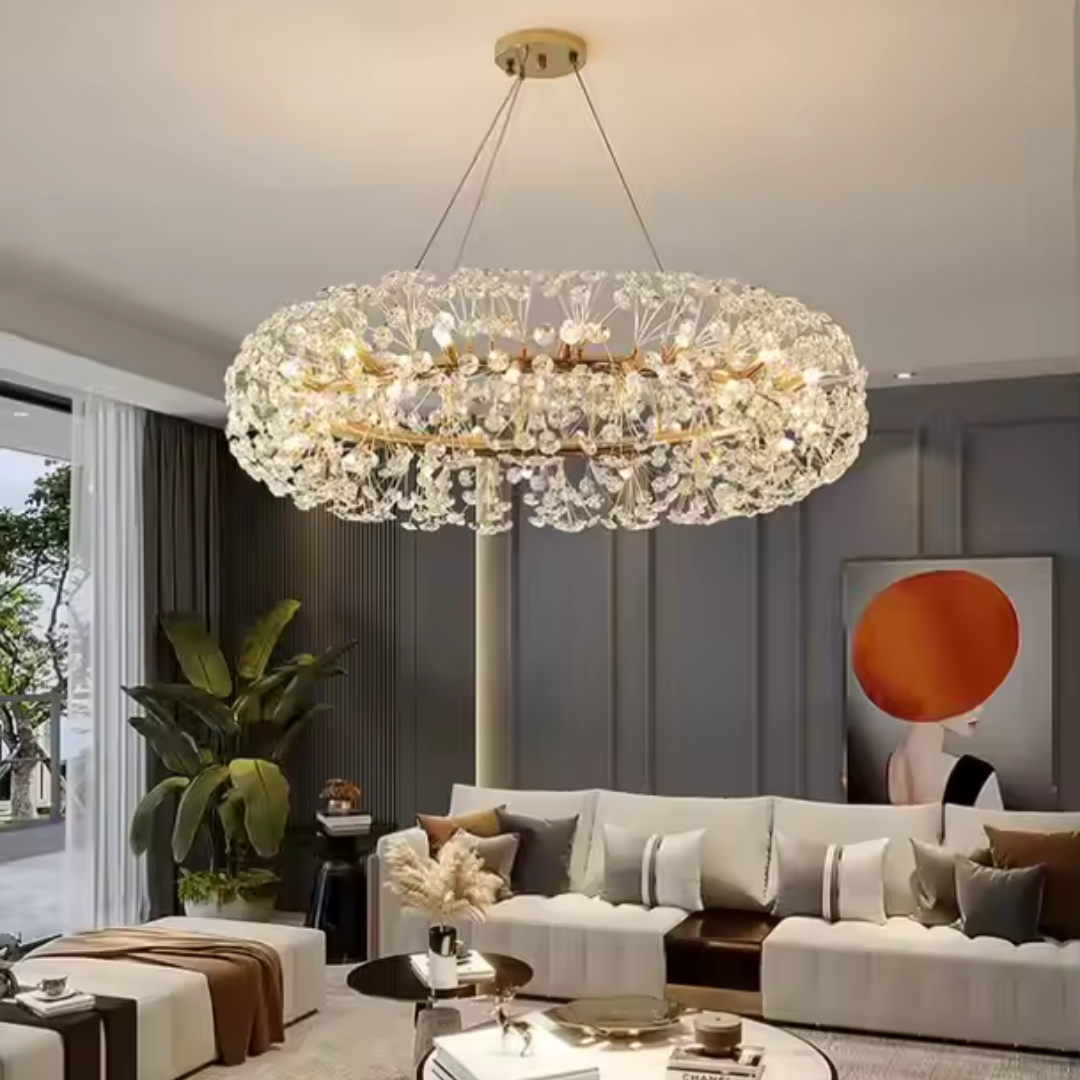 Candelabru Cristal Segovia Magno 5X E14, Diametru 60Cm, Lucios - vivimall.ro