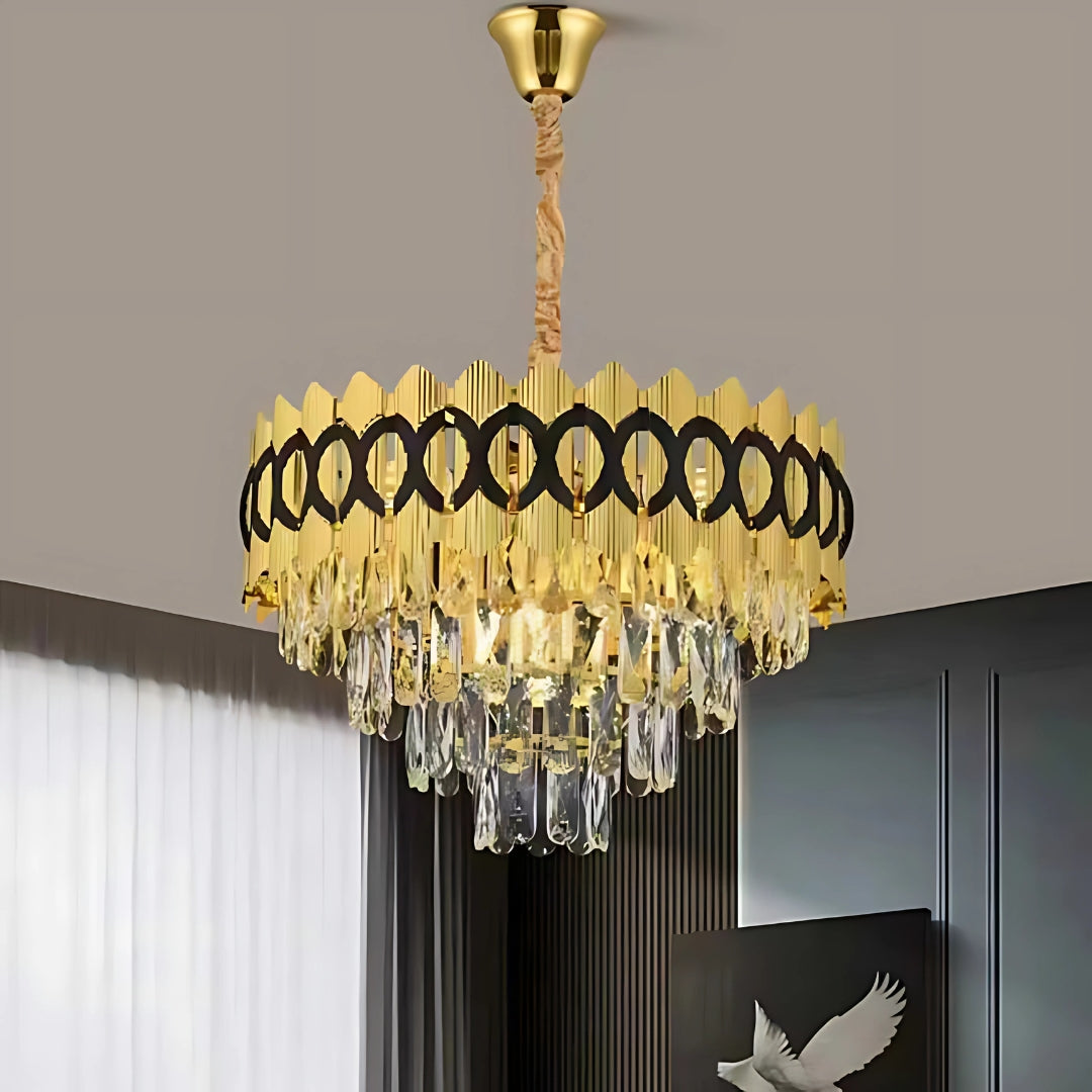 Candelabru Cristal Pierrefonds Eleganza 8X E14, Diametru 49Cm, Lucios - vivimall.ro