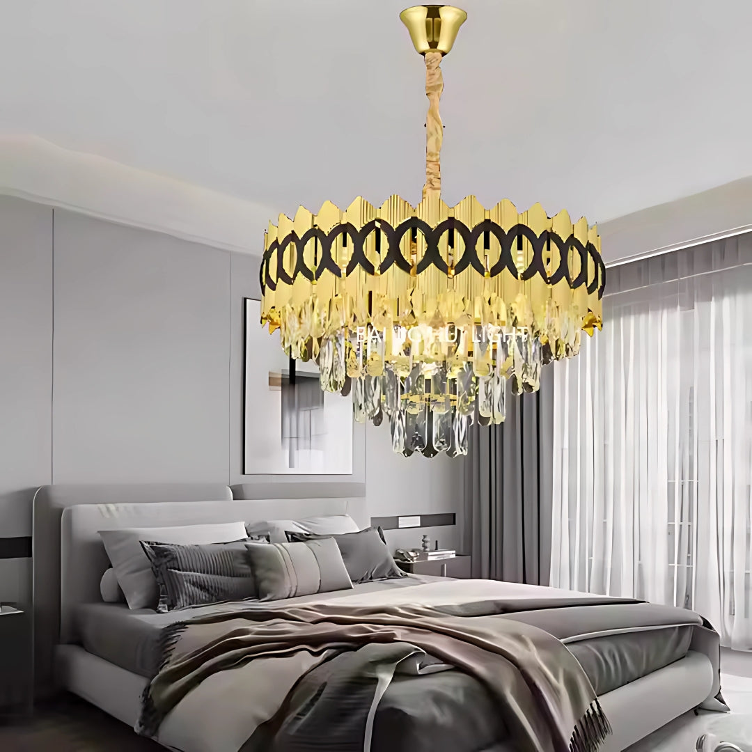 Candelabru Cristal Pierrefonds Eleganza 8X E14, Diametru 49Cm, Lucios - vivimall.ro