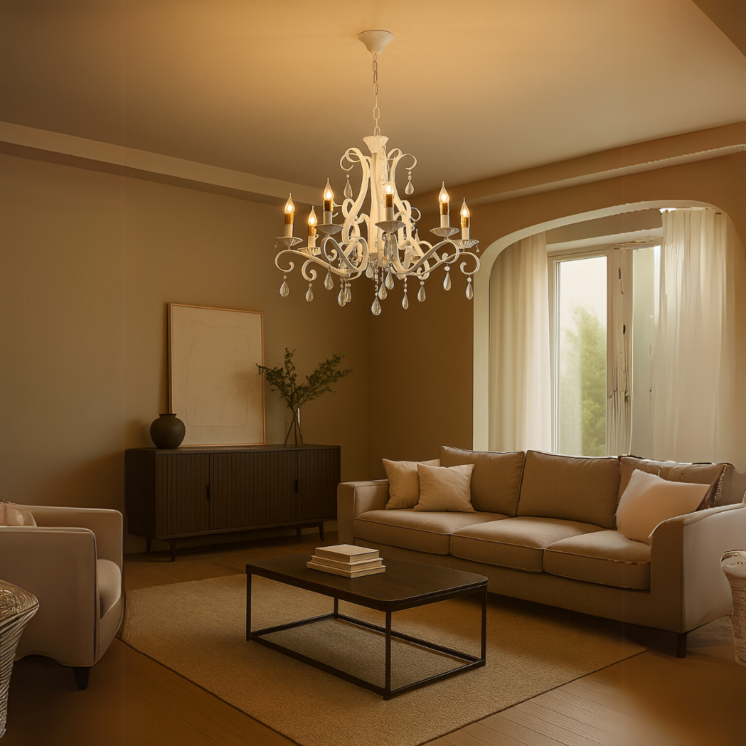 Candelabru Delli Santi 6Xe14, Diametru 49Cm - vivimall.ro