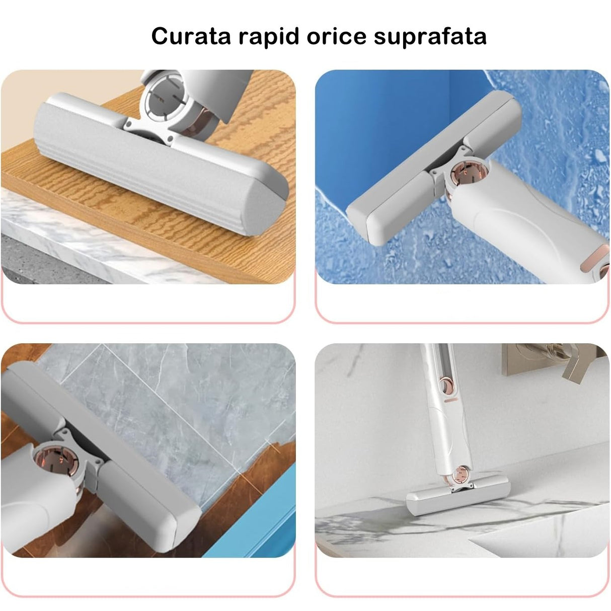 Mop mini portabil cu stoarcere | CleanHand - vivimall.ro
