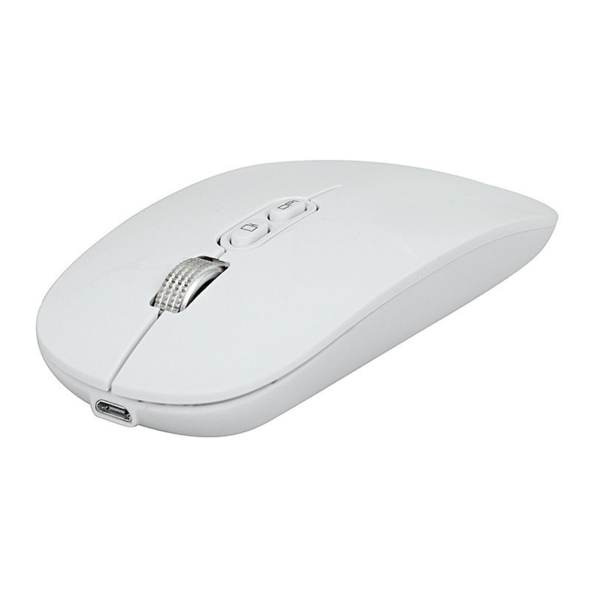 Mouse Wireless Reincarcabil, Flippy, Compatibil Windows/macOS, Bluetooth 5.1 + 2.4GHz, Silentios, DPI 800/1200/1600, Alb - vivimall.ro