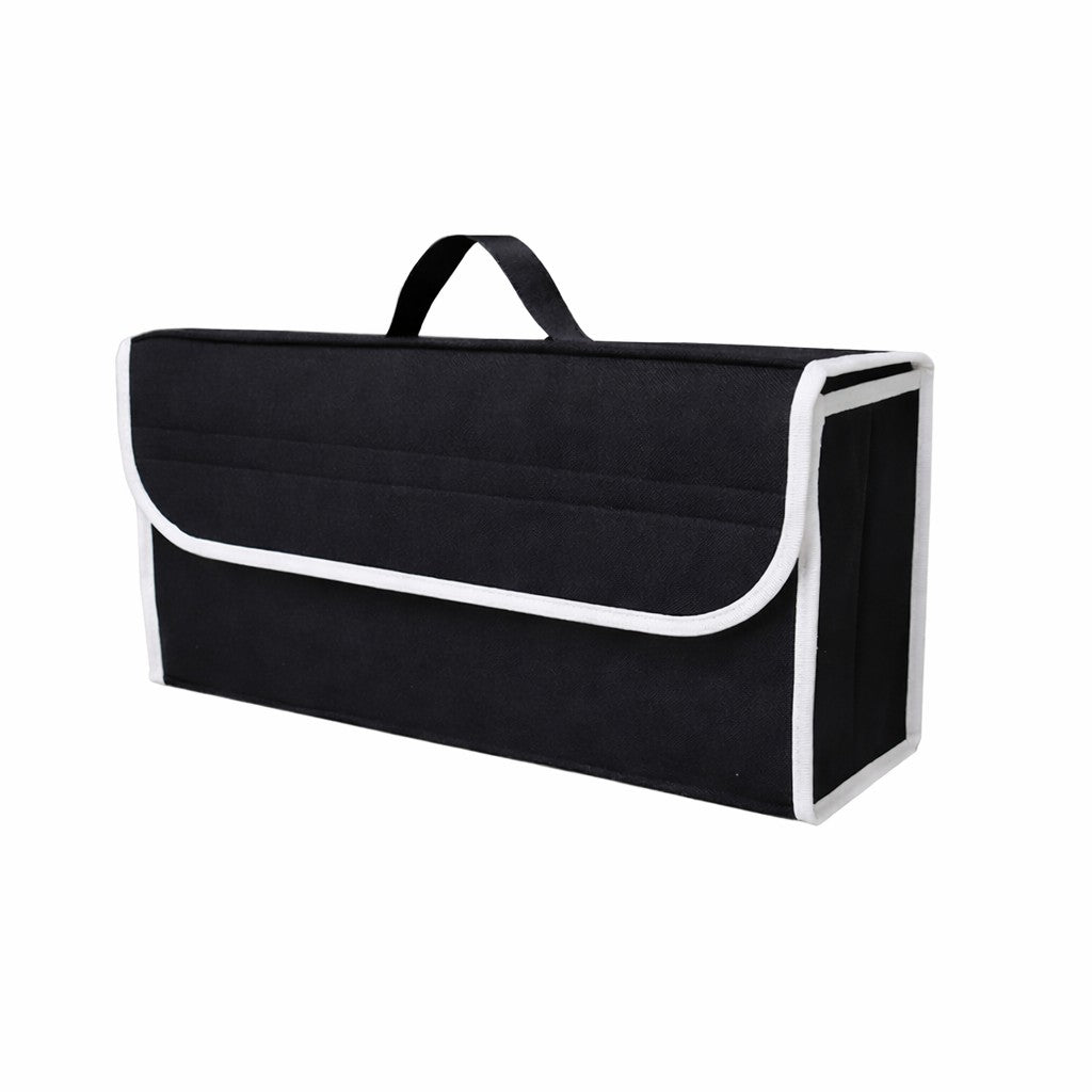 Organizator Portbagaj Auto Pliabil, Flippy, Cutie Depozitare Multifunctionala, Material Textil Non Woven, 50 x 17 x 24 cm, Negru - vivimall.ro