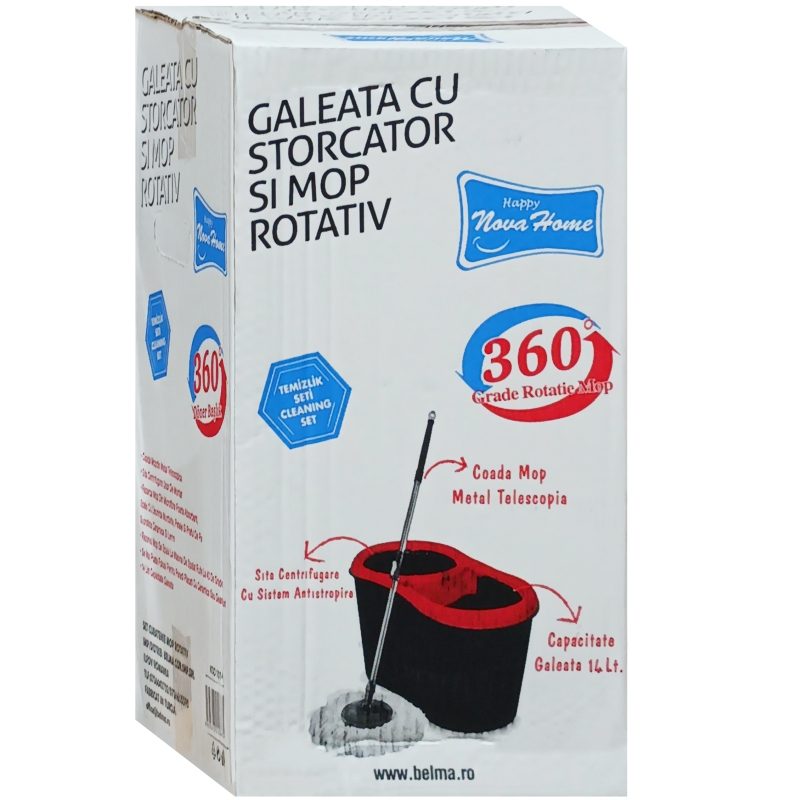 Set Galeata cu Mop, NOVA, Home Rotativ 1014, 14 L - vivimall.ro
