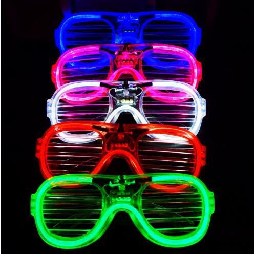 Ochelari de Petrecere cu LED, Vivimall, Model Grilaj, din Plastic, 3 Moduri de Iluminat, Marime Universala, Multicolor - vivimall.ro