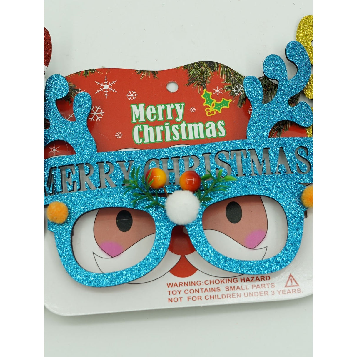 Ochelari petrecere de Craciun, Albastru, din Plastic si Poliester, Vivimall - vivimall.ro