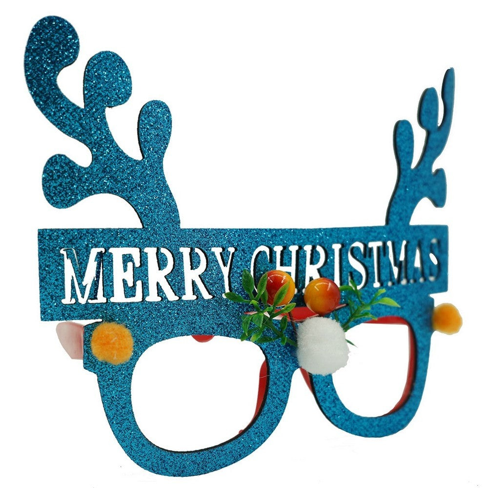 Ochelari petrecere de Craciun, Albastru, din Plastic si Poliester, Vivimall - vivimall.ro