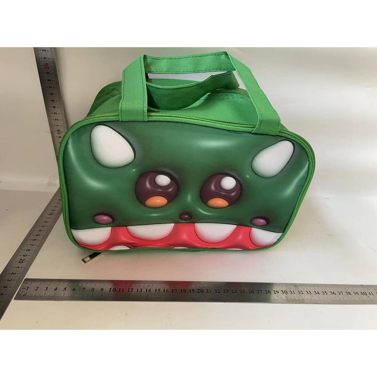 Geantă Frigorifică, Flippy, cu Desene Animat 3D, Portabilă pentru Copii, de Prânz, din Pânză Oxford, 27.5x18x20 cm, Model Crocodil, Verde