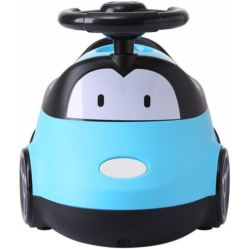 Olita pentru Copii, Vivimall, +1an, Portabila, Design Masinuta cu Capac, Model Prietenos, Non-Toxic, Compartiment Detasabil, Usor de Curatat, Albastru - vivimall.ro