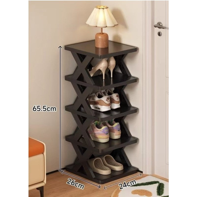 Organizator de Pantofi, Vivimall, 5 Straturi, din ABS, Suport Modular, 65.5 x 24 x 26 cm, Negru - vivimall.ro