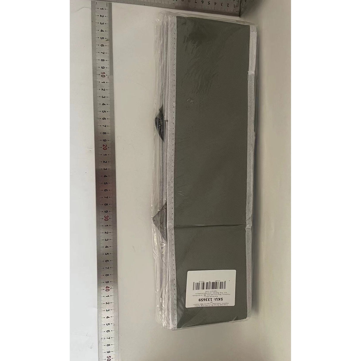 Organizator pentru Sertar, Vivimall, 3 Marimi, pentru Lenjerie, Tricouri, Sosete, 6 Piese, Pliabil, Stivuibil, din Tesatura, Gri/Alb - vivimall.ro