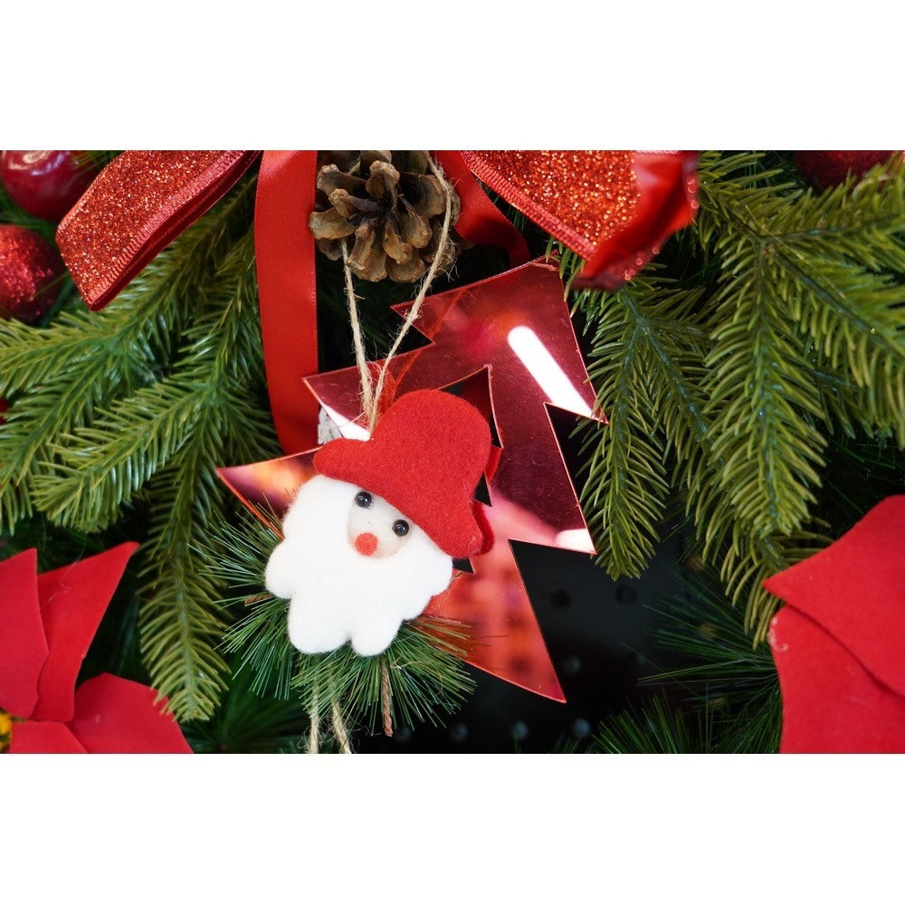 Ornament brad, Flippy, Brad cu clopotei, Rosu, Lucios, 15*20CM, Acril, Interior/ Exterior - vivimall.ro