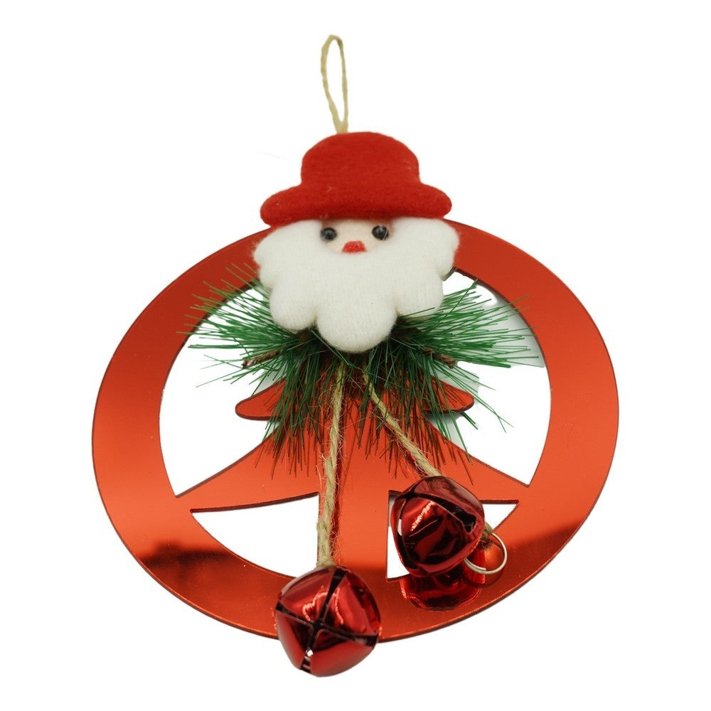 Ornament brad, Flippy, Brad cu clopotei, Rosu, Lucios, 15*20CM, Acril, Interior/ Exterior - vivimall.ro