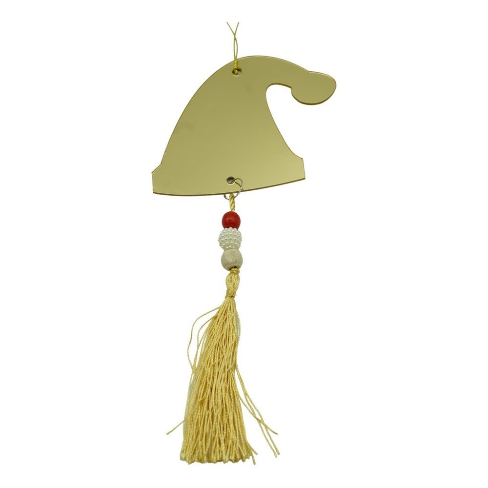 Ornament brad, Vivimall, Caciulita, Auriu, Lucios, 8*25CM, Acril, Interior/ Exterior - vivimall.ro