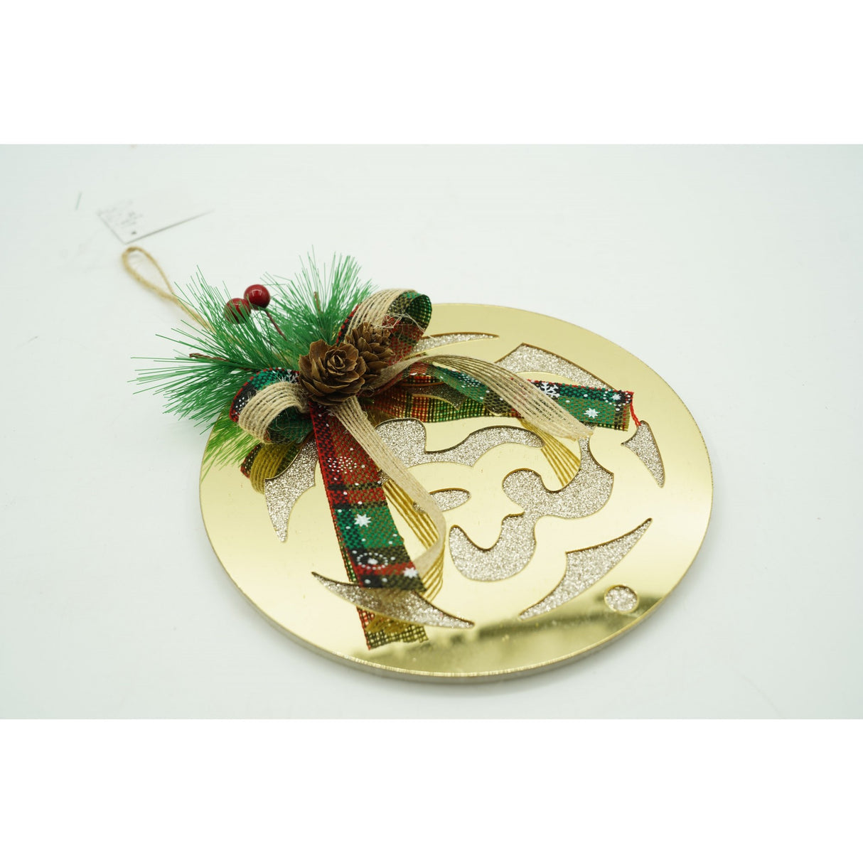 Ornament brad, Vivimall, Glob, Auriu, Lucios, 17*17CM, Acril, Interior/ Exterior - vivimall.ro