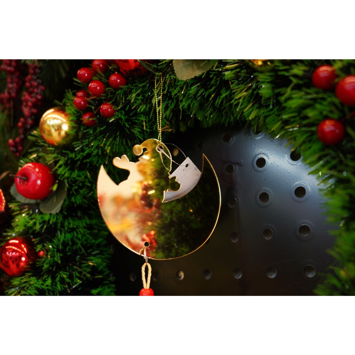 Ornament brad, Flippy, Luna, Auriu, Lucios, 10*25CM, Acril, Interior/ Exterior - vivimall.ro