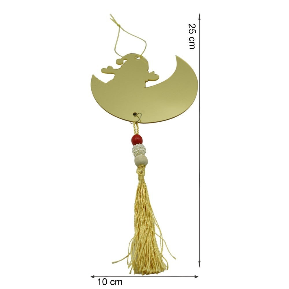 Ornament brad, Flippy, Luna, Auriu, Lucios, 10*25CM, Acril, Interior/ Exterior - vivimall.ro