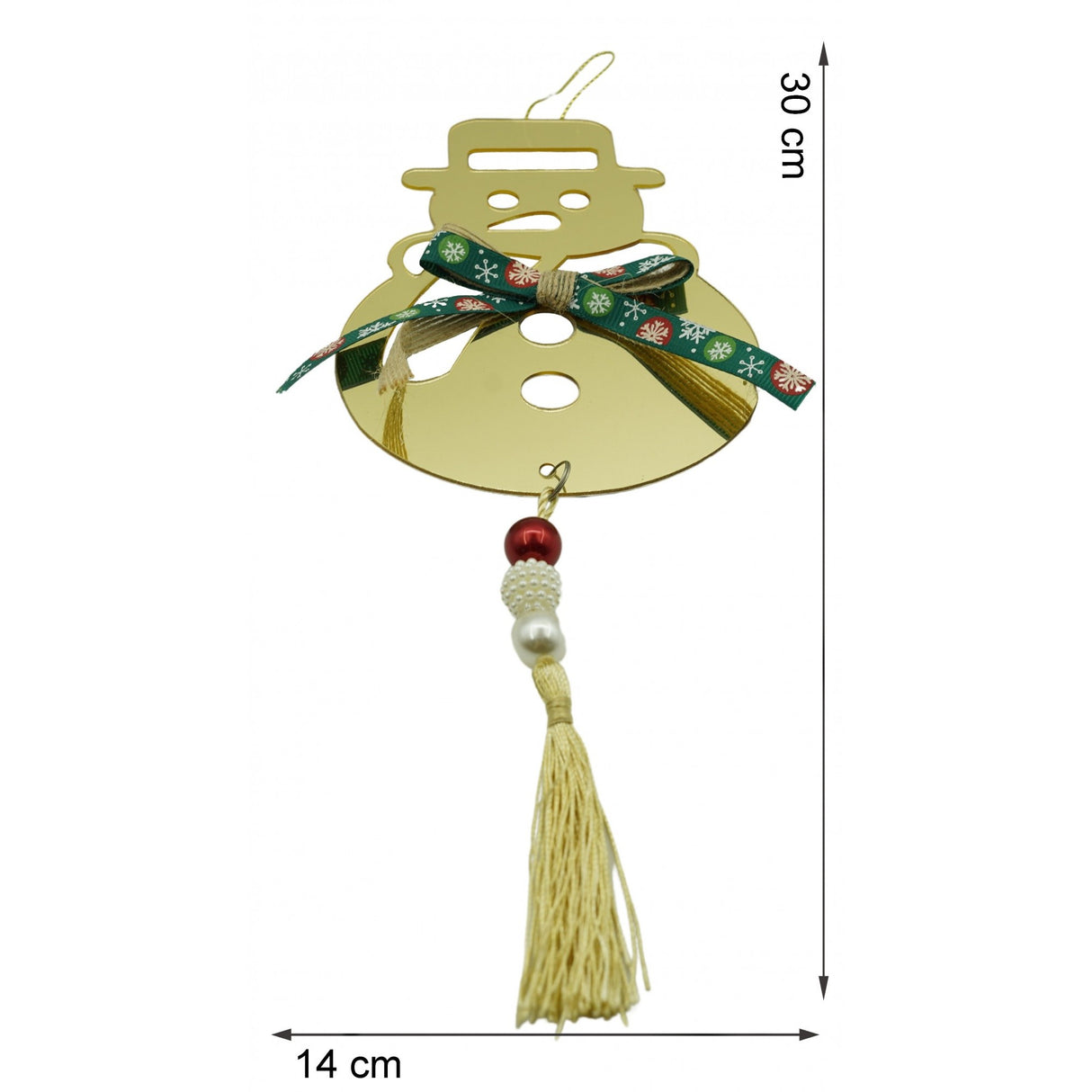 Ornament brad, Vivimall, Om de zapada, Auriu, Lucios, 14*30CM, Acril, Interior/ Exterior - vivimall.ro