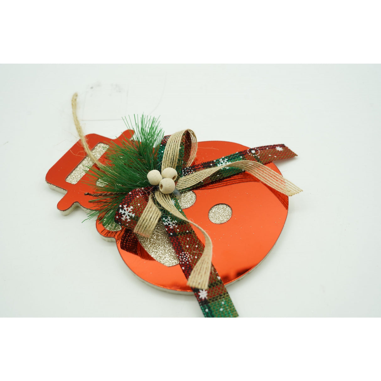 Ornament brad, Vivimall, Om de zapada, Rosu, Lucios, 14*17CM, Acril, Interior/ Exterior - vivimall.ro