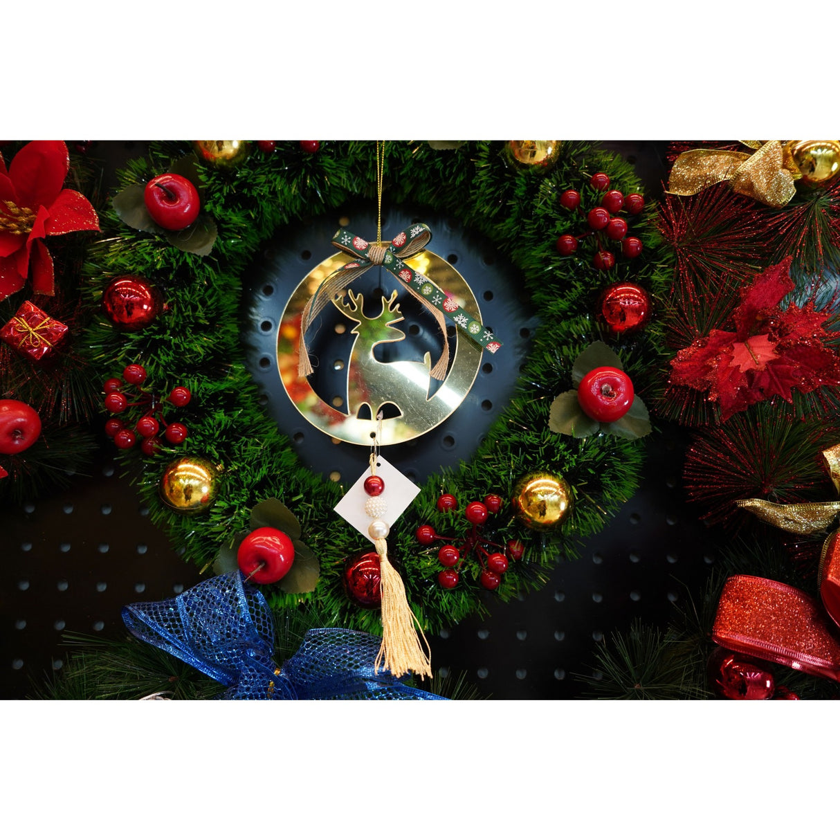 Ornament brad, Vivimall, Ren, Auriu, Lucios, 15*25CM, Acril, Interior/ Exterior - vivimall.ro