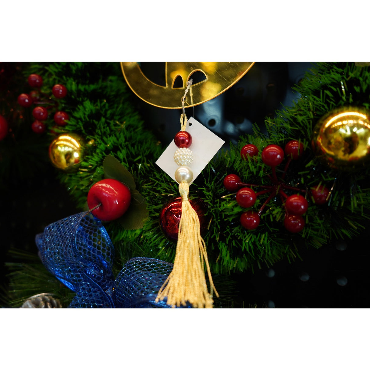 Ornament brad, Vivimall, Ren, Auriu, Lucios, 15*25CM, Acril, Interior/ Exterior - vivimall.ro