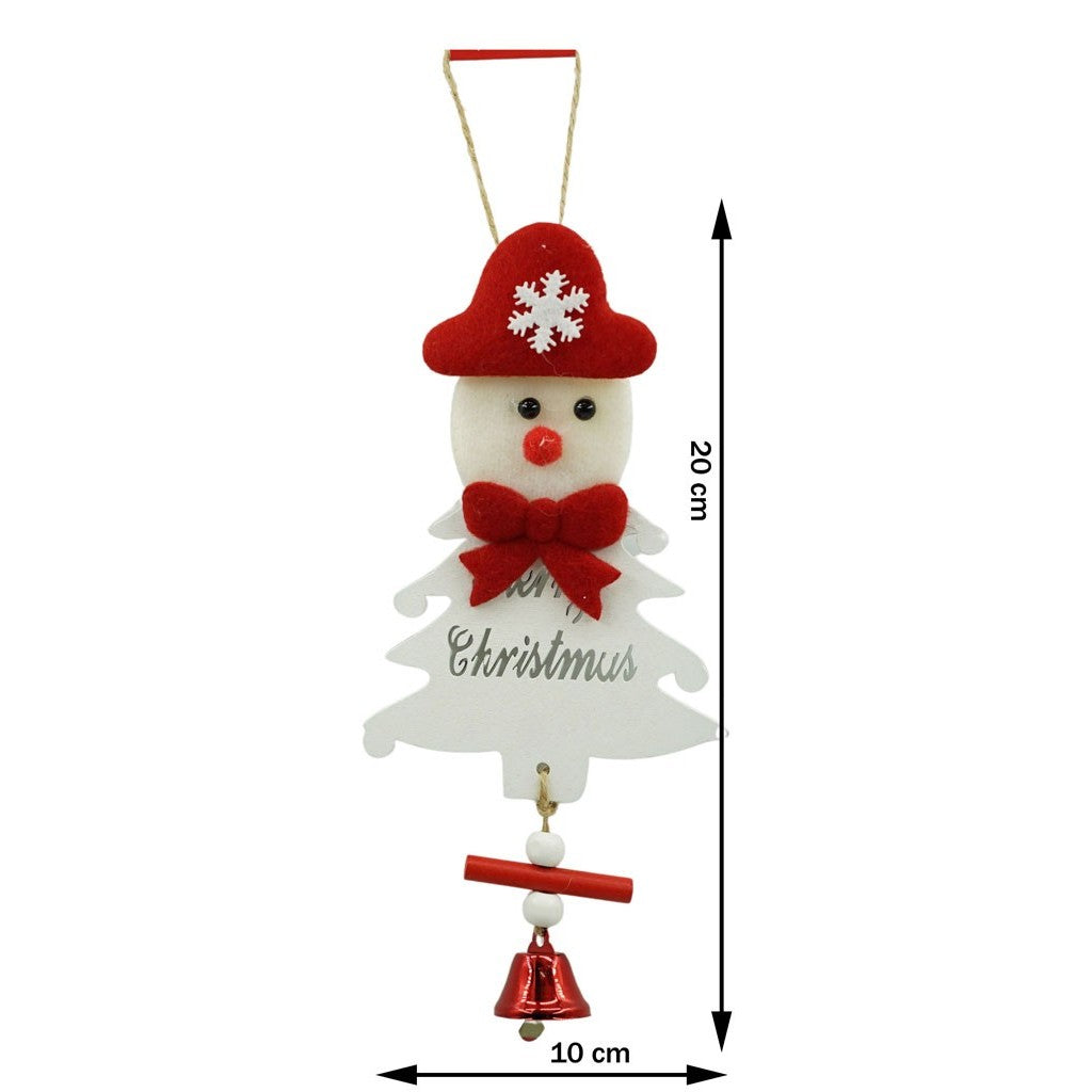 Ornament de brad om de zapada, Vivimall, alb, lemn, 20 cm - vivimall.ro