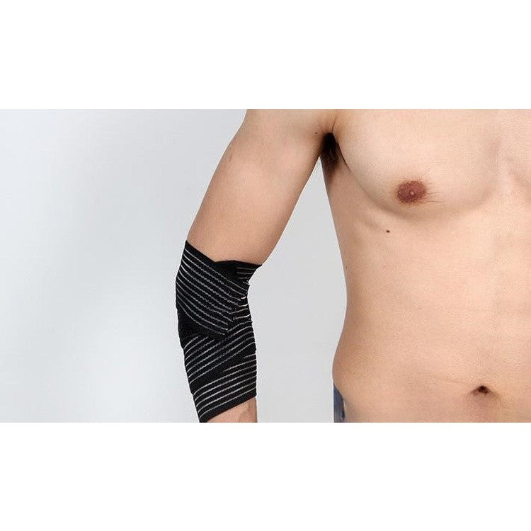 Orteza Elastica, Vivimall, Pentru Picior/Mana, cu Prindere Velcro, 7.5 x 180 cm, din Nailon, Negru - vivimall.ro