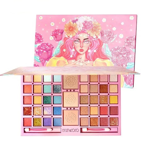 Paleta Farduri Kevin&Coco Varianta 2, 43 Culori, Farduri Mate Si Sidefate, Pudra Si Iluminator, 2 Aplicatoare Incluse, Dreptunghiulara, 400 G, 27.3 X 17.8 X 1.3 Cm, Valabilitate 3 Ani, Multicolor - vivimall.ro