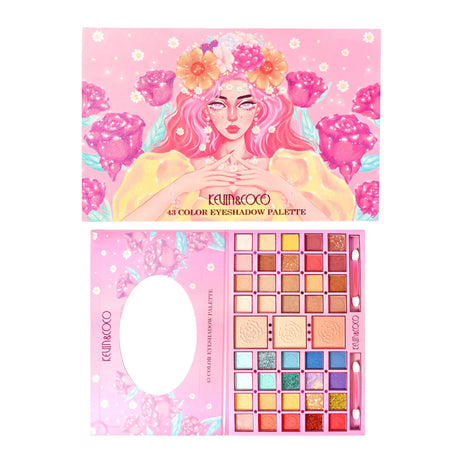 Paleta Farduri Kevin&Coco Varianta 2, 43 Culori, Farduri Mate Si Sidefate, Pudra Si Iluminator, 2 Aplicatoare Incluse, Dreptunghiulara, 400 G, 27.3 X 17.8 X 1.3 Cm, Valabilitate 3 Ani, Multicolor - vivimall.ro