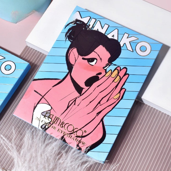 Paleta de Machiaj, KEVIN&COCO, 20 Culori Blue Girl, Fard de Pleoape si Blush, Albastru - vivimall.ro