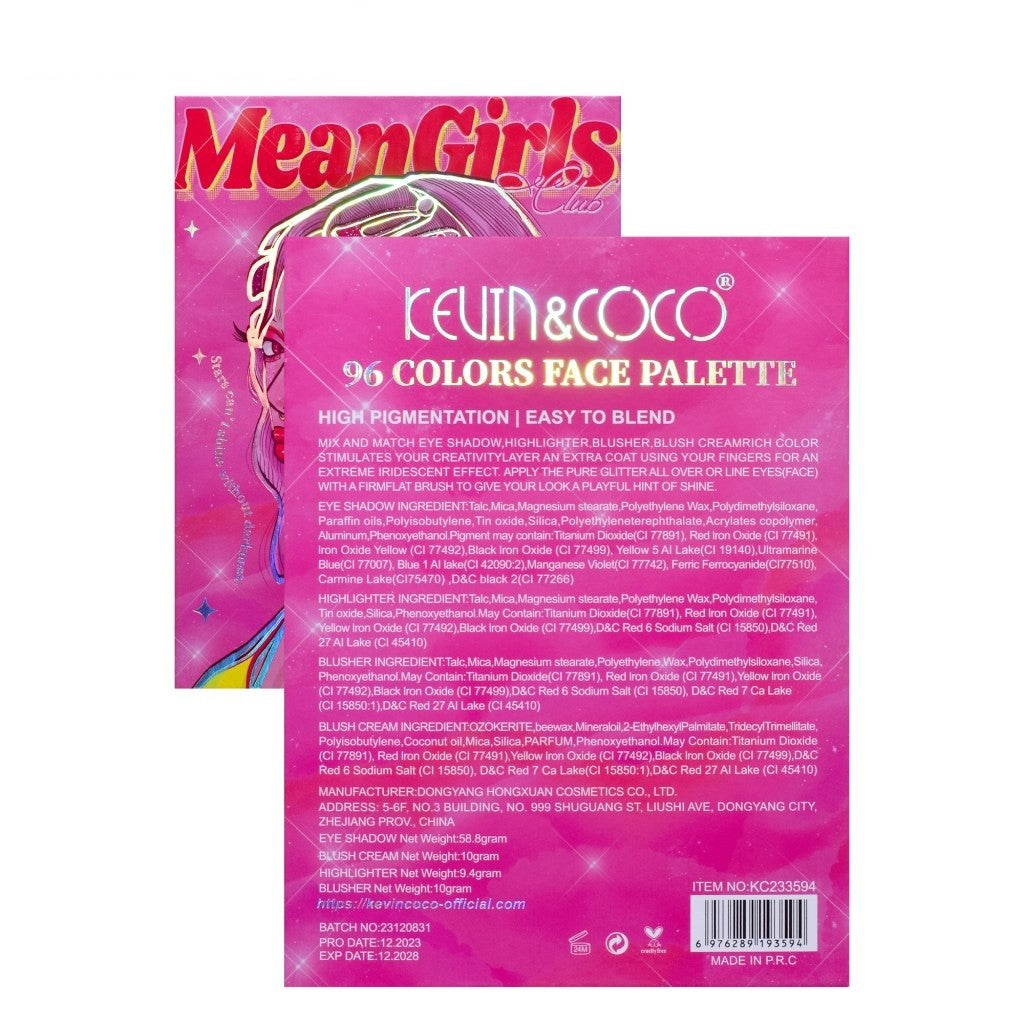 Trusa Machiaj Mean Girl 96 Culori | GlamRush - vivimall.ro